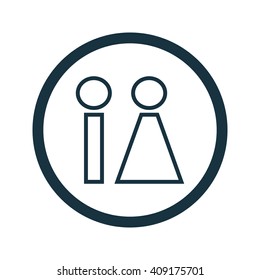 Vector illustration of restroom icon