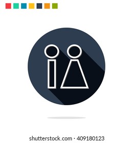 Vector illustration of restroom icon