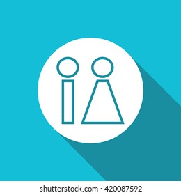 Vector illustration of restroom icon