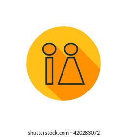 Vector illustration of restroom icon