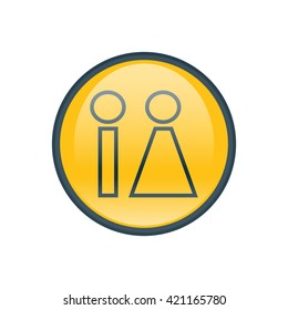 Vector illustration of restroom icon