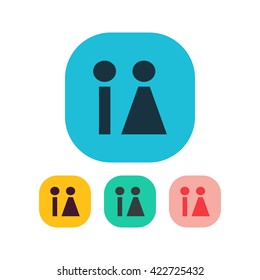 Vector illustration of restroom icon