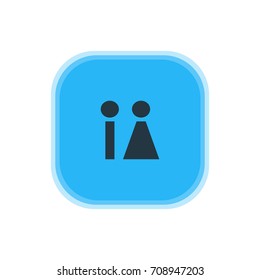 Vector Illustration Of Restroom Icon. Beautiful Check-In Element Also Can Be Used As Toilet Element.