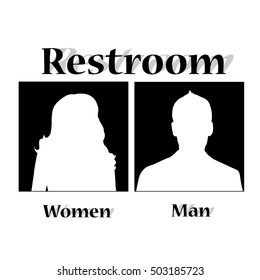 Vector illustration restroom on a white background.
