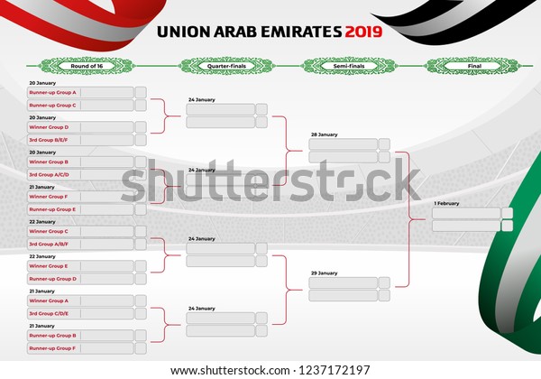 Vector Illustration Results Standing Tables Scoreboard Stock Image