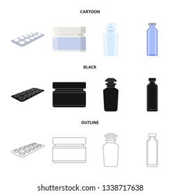 Vector illustration of retail and healthcare icon. Collection of retail and wellness vector icon for stock.