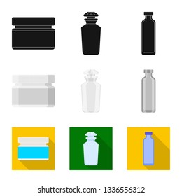 Vector illustration of retail and healthcare sign. Collection of retail and wellness stock symbol for web.