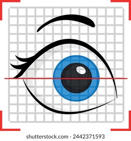 vector illustration retina eye scan