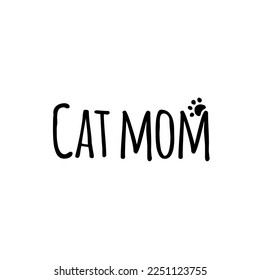 Vector illustration with retriever silhouette and lettering words - Dog Lover. Trendy black and white print design. Vector quote isolated on white background 