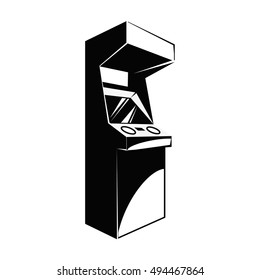 Vector illustration retro arcade video game machine. Gaming machine icon