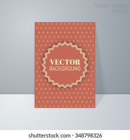 Vector illustration of a retro banner. Cover invitations. Vector brochure