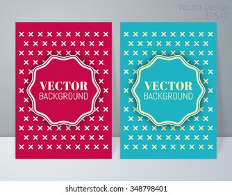 Vector illustration of a retro banner. Cover invitations. Vector brochure
