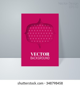 Vector illustration of a retro banner. Cover invitations. Vector brochure