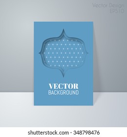 Vector illustration of a retro banner. Cover invitations. Vector brochure