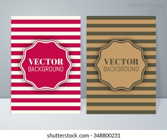 Vector illustration of a retro banner. Cover invitations. Vector brochure