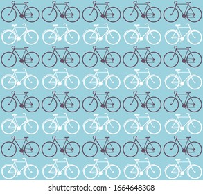 Vector illustration of retro bicycle pattern design