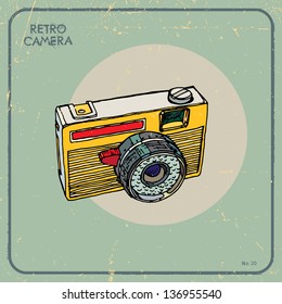 Vector illustration of an retro camera.