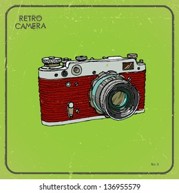 Vector illustration of an retro camera.