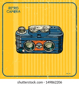 Vector illustration of an retro camera.