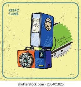 Vector illustration of an retro camera