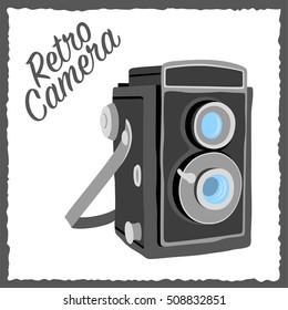 Vector illustration of retro camera