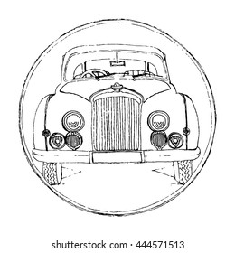 Vector illustration of a retro car