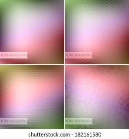 Vector illustration Retro colorful backgrounds collection