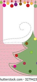 Vector Illustration of retro design Christmas greeting card with copy space for your text