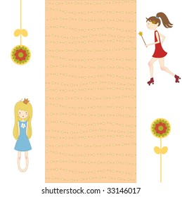 Vector Illustration of retro design greeting card