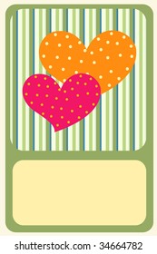 Vector Illustration of retro design greeting card with copy space for your text