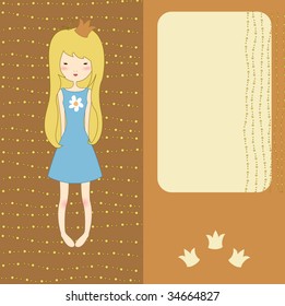 Vector Illustration of retro design greeting card with copy space for your text