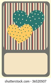 Vector Illustration of retro design greeting card with copy space for your text