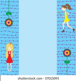 Vector Illustration of retro design greeting card
