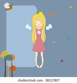Vector Illustration of retro design greeting card with copy space for your text