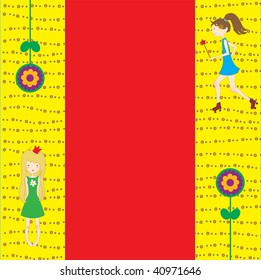 Vector Illustration of retro design greeting card
