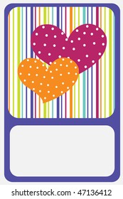 Vector Illustration of retro design greeting card with copy space for your text