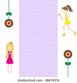 Vector Illustration of retro design greeting card
