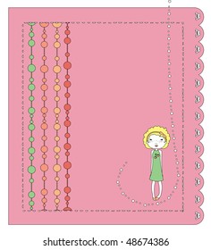 Vector Illustration of retro design greeting card