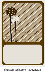 Vector Illustration of retro design greeting card with copy space for your text