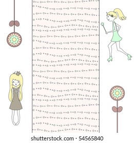 Vector Illustration of retro design greeting card