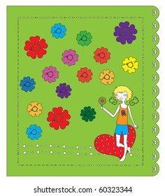 Vector Illustration of retro design greeting card