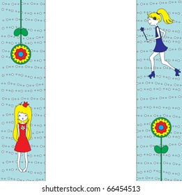 Vector Illustration of retro design greeting card