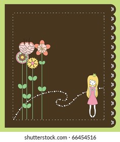 Vector Illustration of retro design greeting card
