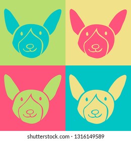 Vector Illustration of Retro Dog Animal. A Cute Graphic Design Pattern for Template, Shirt, Layout, Products, Background and More. 