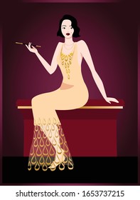 Dibujo vectorial una retro