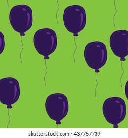  Vector illustration. Retro flat balloons pattern. Great for Birthday, wedding, anniversary, rewarding and winning design. Seamless background