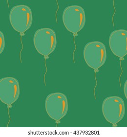  Vector illustration. Retro flat balloons pattern. Great for Birthday, wedding, anniversary, rewarding and winning design. Seamless background