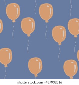  Vector illustration. Retro flat balloons pattern. Great for Birthday, wedding, anniversary, rewarding and winning design. Seamless background