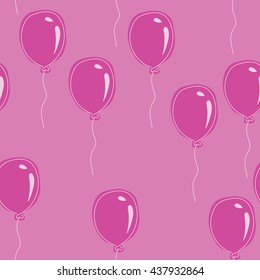  Vector illustration. Retro flat balloons pattern. Great for Birthday, wedding, anniversary, rewarding and winning design. Seamless background