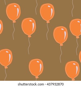  Vector illustration. Retro flat balloons pattern. Great for Birthday, wedding, anniversary, rewarding and winning design. Seamless background